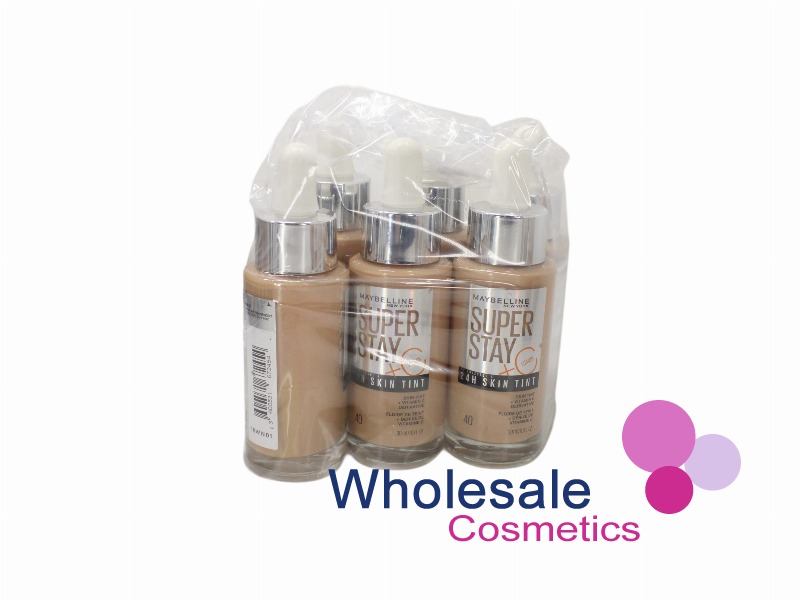 6 x Maybelline Super Stay 24H Skin Tint Foundation - 40